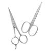 Healeved 2pcs Stainless Steel Rounded Tip Facial Hair Scissors Safe Mini Grooming Tool for Eyebrows Beard and Ear Hair Trimming Skin Friendly and Durable Design view 1