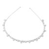 Silver Pearl Rhinestone Headband Tiara for Ladies Engagement Parties view 1
