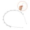 Silver Pearl Rhinestone Headband Tiara for Ladies Engagement Parties view 3