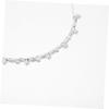 Silver Pearl Rhinestone Headband Tiara for Ladies Engagement Parties view 4