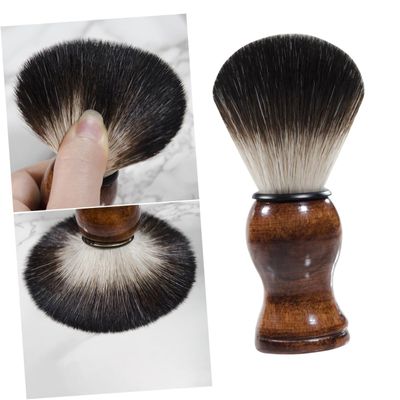 GALPADA Shaving Brush Men Beard Bristle Hair Grooming Shave Chin Stiff Portable Soft Brush Wooden
