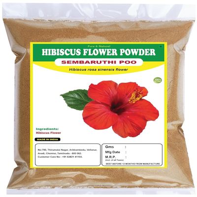 1.7oz Hibiscus Flower Powd.er | Sembaruthi Poo Powder | Hibiscus rosasinensis Flower 50g