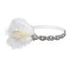 1920s Headdress Vintage Feather+Elastic Band Knitting Warmer Wrap Headwear(F) view 1