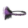 1920s Headdress Vintage Feather+Elastic Band Knitting Warmer Wrap Headwear(F) view 3