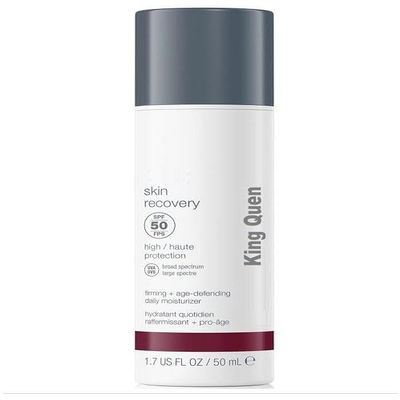 King Quen Skin Recovery SPF50, Anti-Aging Face Sunscreen Moisturizer, Medium-Weight Non