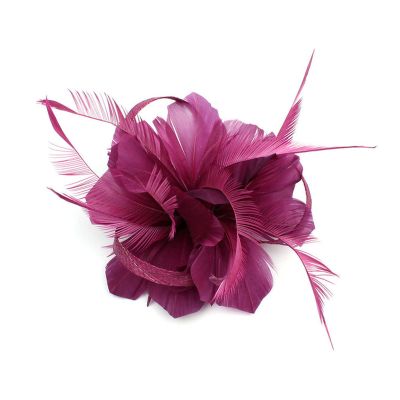 1920s Flapper Headband Feather Headpiece 20s Great Gatsby Inspired Leaf Medallion Pearl Headband Women Hair Accessorie(Purple)