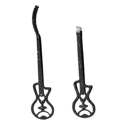 PartyKindom 2pcs Durable Stainless Steel Applicator Tool with Precision Slanted Edge Ergonomic Design for False Lash Application and Facial Hair Grooming Travel Friendly