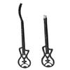 PartyKindom 2pcs Durable Stainless Steel Applicator Tool with Precision Slanted Edge Ergonomic Design for False Lash Application and Facial Hair Grooming Travel Friendly view 1