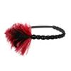 1920s Headdress Vintage Feather+Elastic Band Knitting Warmer Wrap Headwear(A) view 4