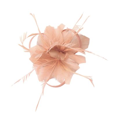 1920s Flapper Headband Feather Headpiece 20s Great Gatsby Inspired Leaf Medallion Pearl Headband Women Hair Accessorie(Orange)