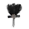 1920s Headpiece Feather Flapper Headband Great Gatsby Headdress Vintage Bridal Evening Party Costume Dress Accessories view 1