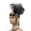 1920s Headpiece Feather Flapper Headband Great Gatsby Headdress Vintage Bridal Evening Party Costume Dress Accessories view 2