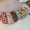 Classic Houndstooth Headband Soft Center Knot Hairband Winter Warm Turban Headwear Adult Hair Accessories(Pink Hairband) view 2