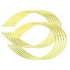10pcs 10mm Women Girl Satin Plastic Alice Band Hair Headband Accessories(Yellow) view 1