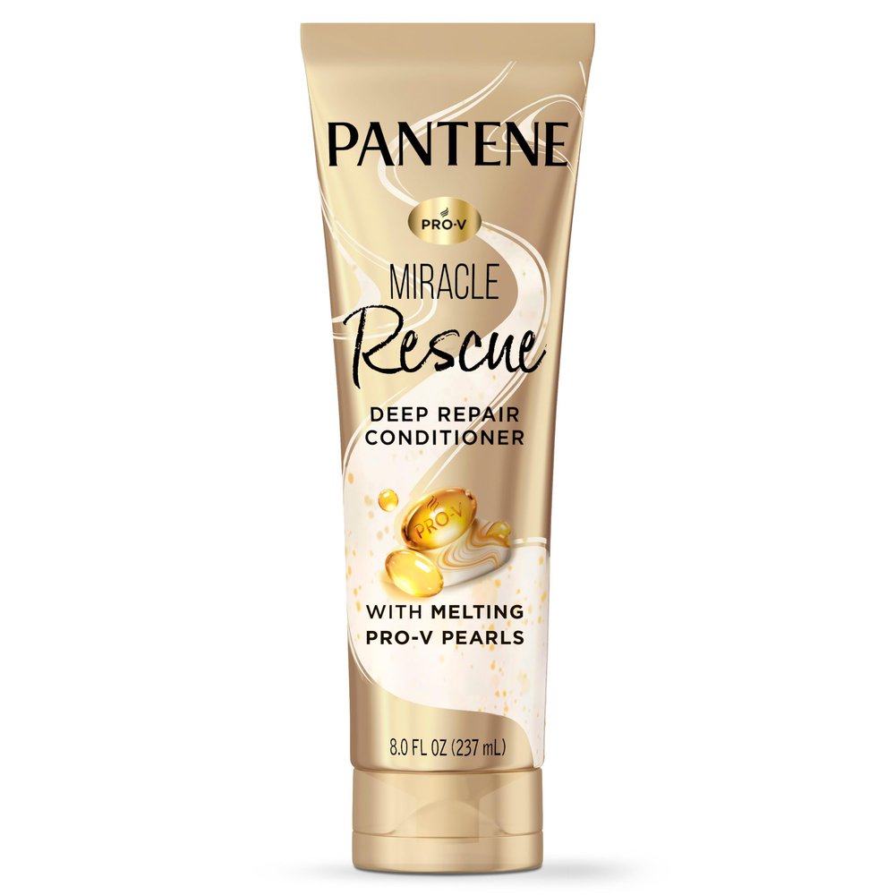 Pantene Miracle Rescue Deep Conditioner with Melting Pro-V Pearls - For Dry, Damaged, or Color-Treated Hair - Intense Moisture & Repair - 8.0 Oz (Pack of 12)