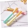 CALLARON 3pcs Silicone Facial Mud Brush Portable Lotion Applicator with Plastic Handle for DIY Masks Easy to Use Pink Yellow Blue view 4