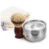 AUTSUPPL Stainless Steel Shaving Soap Bowl for Men Heat Insulation Shaving Mug Lid for Foam Preparation and Grooming Essentials Random Style view 4