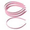 10pcs 10mm Women Girl Satin Plastic Alice Band Hair Headband Accessories(Pink) view 1