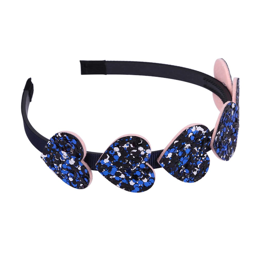 1Piece Rainbow Glitter Heart Hairband Shiny Star Headband Party Hair Hoops for Girls Hair Accessories(Heart11)