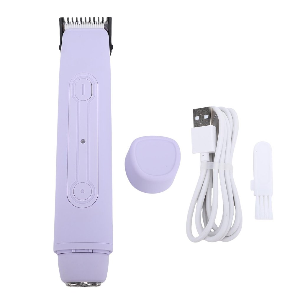 2 in 1 Removal Epilator for Women, IPX6 Waterproof Device for Bikini Area, Legs, Underarms, and Home Use (Purple)