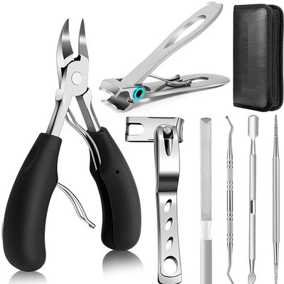 TARSHYRY 7Pcs / Set Ingrown Toenail Tools Kit,Toenail Clippers for Seniors Thick Toenails, Heavy Duty Toe Nail Clippers Adult Thick Nails Long Handle