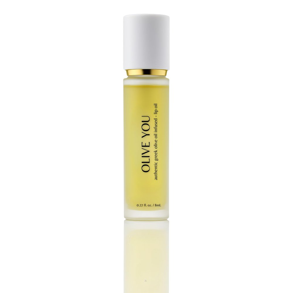 Olive You Lip Oil - Clean Beauty, Non-Sticky, Glossy, Hydrating & Plumping Lip Treatment with Greek Extra Virgin Olive Oil & Squalane - Vegan, Cruelty & Paraben-Free, Luxury Gift