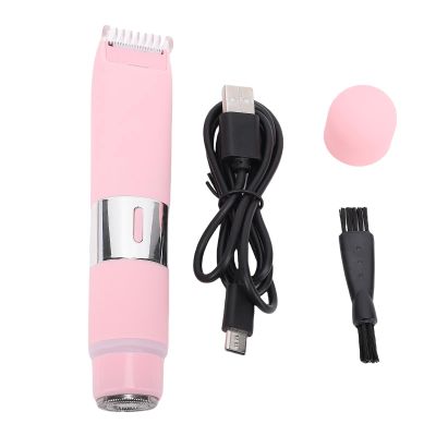 TARSHYRY 2 in 1 Electric Body Hair Trimmer for Women, Cordless Rechargeable Electric Bikini Trimmer, Lady Epilator Razors for Legs Armpit (Pink)