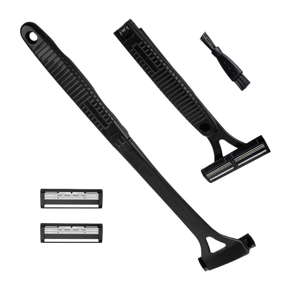 Detachable Manual Shaver For Men With Three Layer And Folding Handle Comfortable Grip For Efficient Grooming