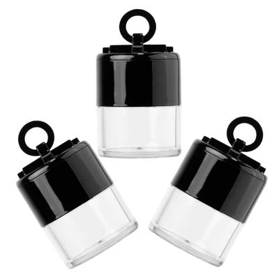 SOESFOUFU 3Pcs 10g Refillable Loose Powder Container with Puff Portable Makeup Powder Holder for Girls Travel-Friendly Makeup Case with Sifter and Lid