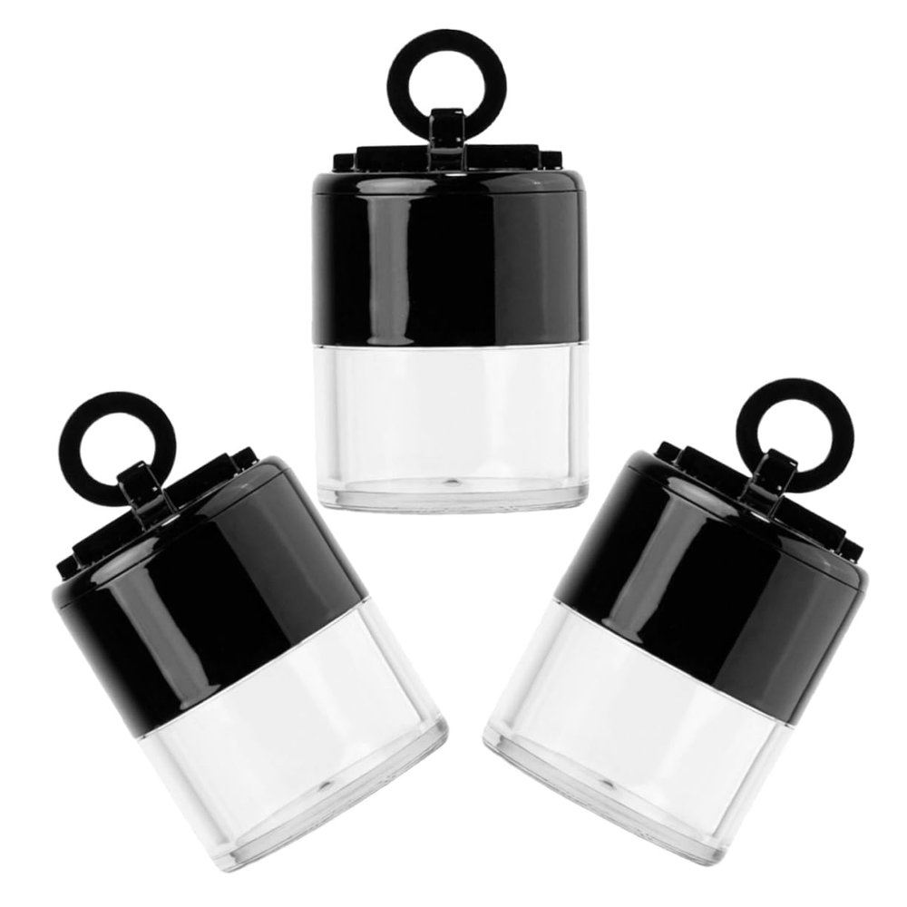 SOESFOUFU 3Pcs 10g Refillable Loose Powder Container with Puff Portable Makeup Powder Holder for Girls Travel-Friendly Makeup Case with Sifter and Lid