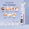 TARSHYRY 5 in 1 Bikini Trimmer for Women, Wet Dry Electric Razors for Shaving, Waterproof Cordless Rechargeable Pubic Hair Trimmer with Replaceable Heads LED Display for Arms Legs Underarms view 2