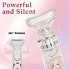 TARSHYRY 5 in 1 Bikini Trimmer for Women, Wet Dry Electric Razors for Shaving, Waterproof Cordless Rechargeable Pubic Hair Trimmer with Replaceable Heads LED Display for Arms Legs Underarms view 4
