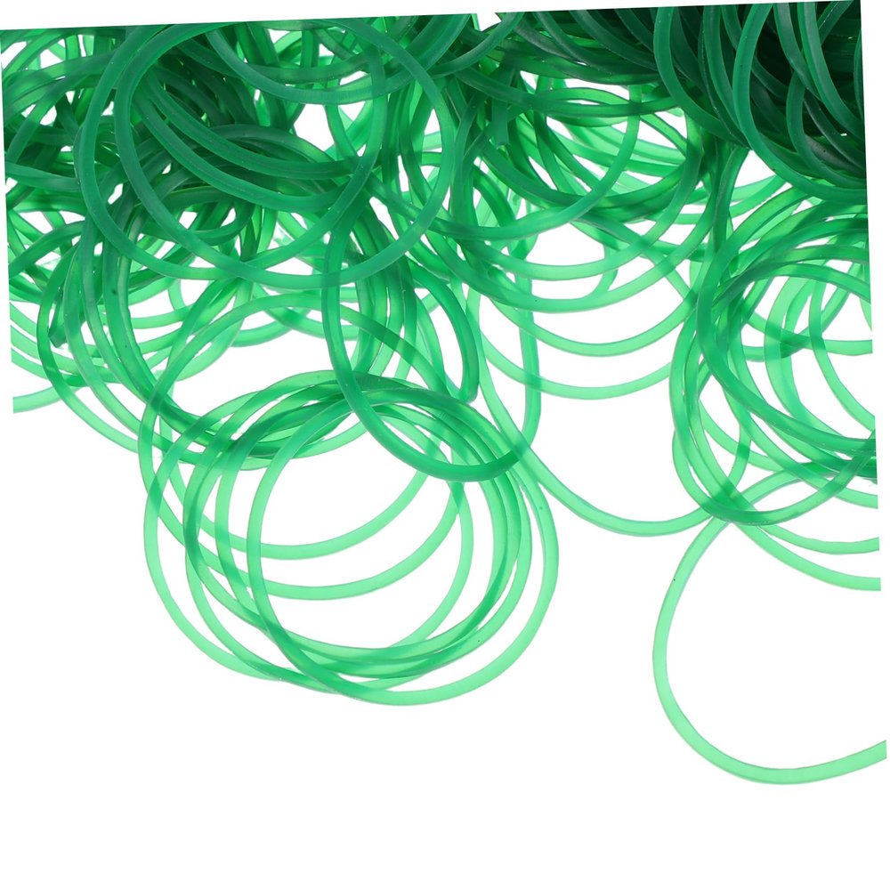 Gadpiparty High Elasticity Green Rubber Bands 1 lb Heavy Duty Hair Ties for Toddlers Office School DIY Crafts Sturdy Elastic for Braid and Binding Papers