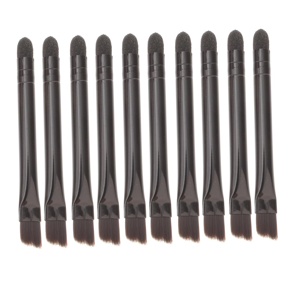 BIUDECO 10 Pcs Double-Ended Eyeshadow Brush Set Sponge and Brow Brush Versatile Makeup Applicators for Women for Eye Makeup Application