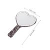 GALPADA Handheld Rhinestone Heart Mirror Glitter Cosmetic Portable Mirror for Travel view 2