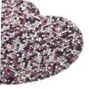 GALPADA Handheld Rhinestone Heart Mirror Glitter Cosmetic Portable Mirror for Travel view 3