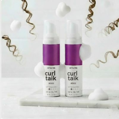 Mini Curl Taik Activating Mousse - Lightweight Hold for Curly Hair - 2 fl oz (Pack of 2)