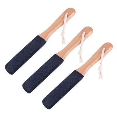 Beaupretty 3pcs Double Sided Foot Scraper with Sturdy Handle Portable Foot Grinding Tool for Home Pedicure Use Black