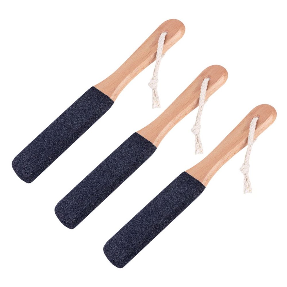 Beaupretty 3pcs Double Sided Foot Scraper with Sturdy Handle Portable Foot Grinding Tool for Home Pedicure Use Black