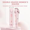 Easepicks 2-in-1 Women's Electric Shaver & Bikini Trimmer, Rechargeable Waterproof Razors, Underarms Bikini Line Painless Hair Removal for Face, Wet/Dry Use Hypoallergenic Blades (Pink) view 4