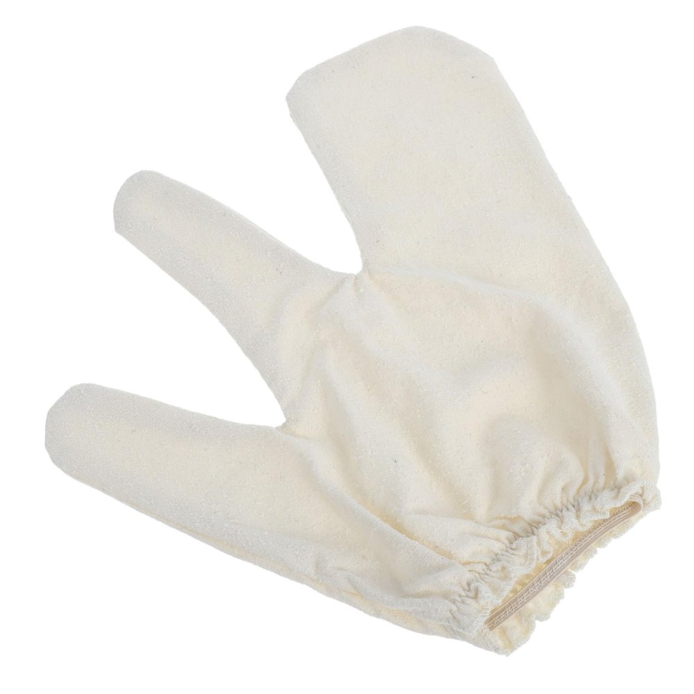 SAFIGLE Exfoliating Glove for Body Care Raw Silk Scrubbing Mitt for Deep Exfoliation Two Finger Design for Easy Use for Shower Spa and Skin Preparation Gentle Massage Treatment for All