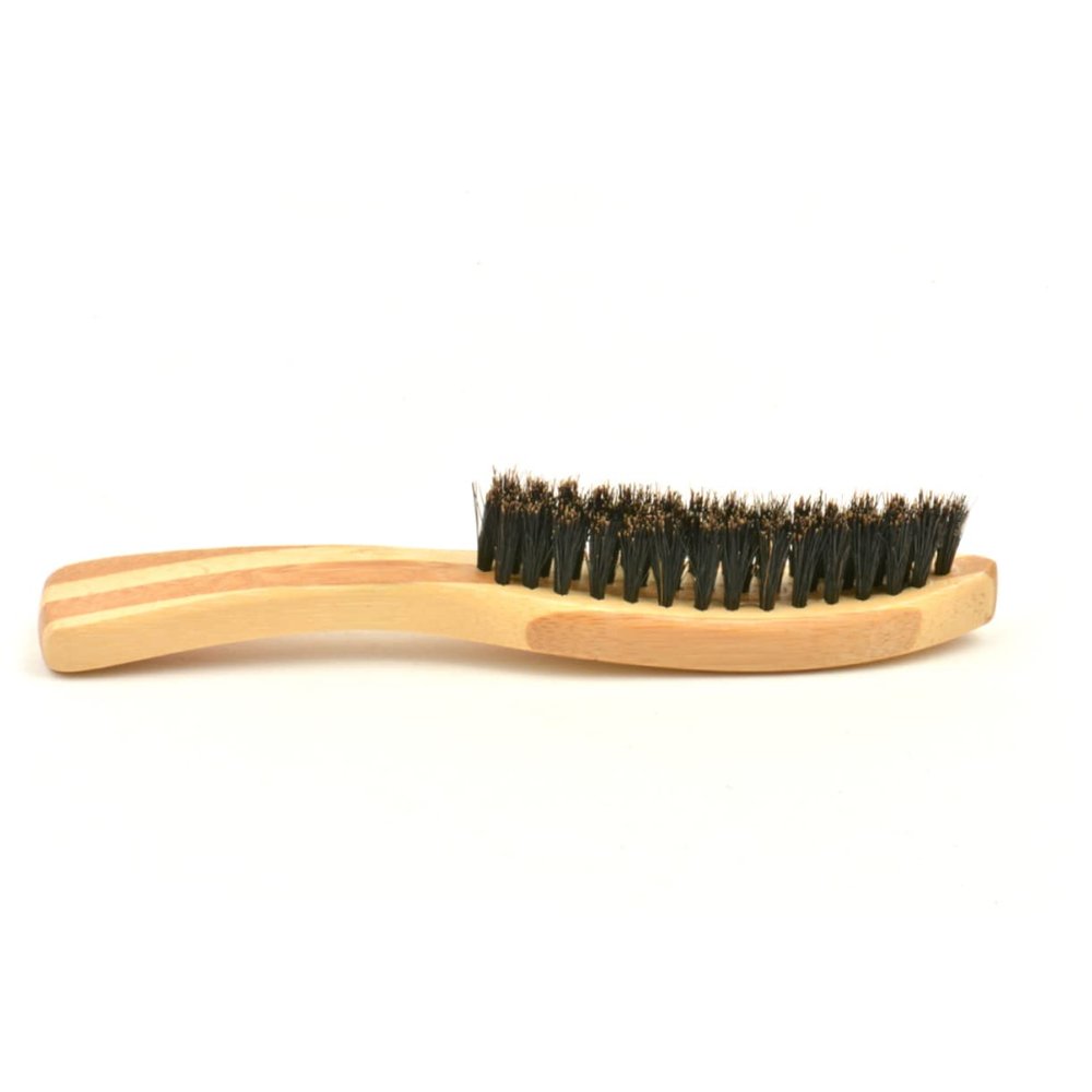 NIYANGLE 2pcs Beard Brush Men Grooming Boar Care Styling Shave Brush Beard Accessories Long Handle Beard Shaving Wooden