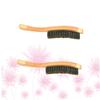 NIYANGLE 2pcs Beard Brush Men Grooming Boar Care Styling Shave Brush Beard Accessories Long Handle Beard Shaving Wooden view 2