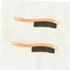 NIYANGLE 2pcs Beard Brush Men Grooming Boar Care Styling Shave Brush Beard Accessories Long Handle Beard Shaving Wooden view 3