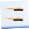 NIYANGLE 2pcs Beard Brush Men Grooming Boar Care Styling Shave Brush Beard Accessories Long Handle Beard Shaving Wooden view 4