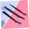 Beaupretty 3pcs Eyebrow Razor Set Portable Trimmer Stainless Steel Makeup Tool Kit Cover Non-slip Grip for Women Girls view 3