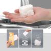 100 Pcs Compressed Disposable Face Towel Tablets, HOMIOVE Cotton Compress Compact Towel Tablets Expandable Disposable Washcloths, Reusable Magic Towels Expands in Water Wash Cloths Wipes for Travel view 4