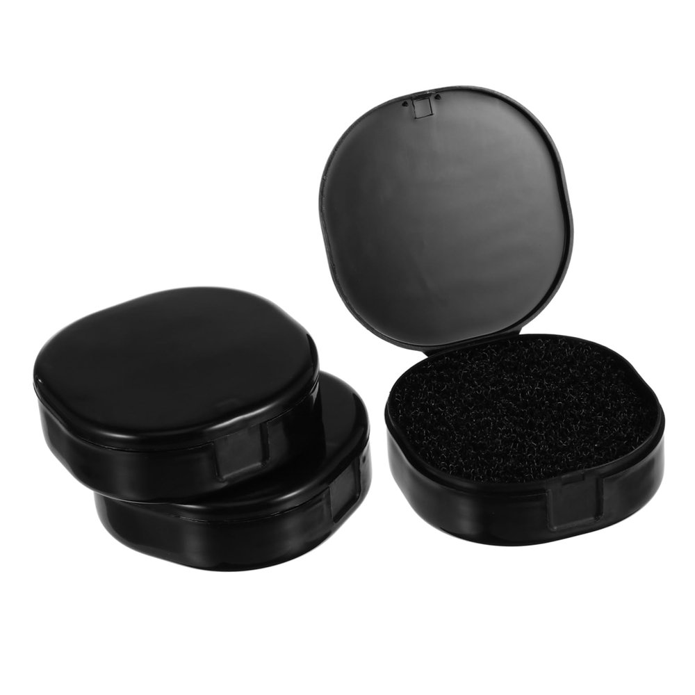 Beaupretty 3pcs Eyes Shadow Brush Cleaning Box Makeup Brush Sponge Cleaning Kit Holder Reusable Portable for Travel