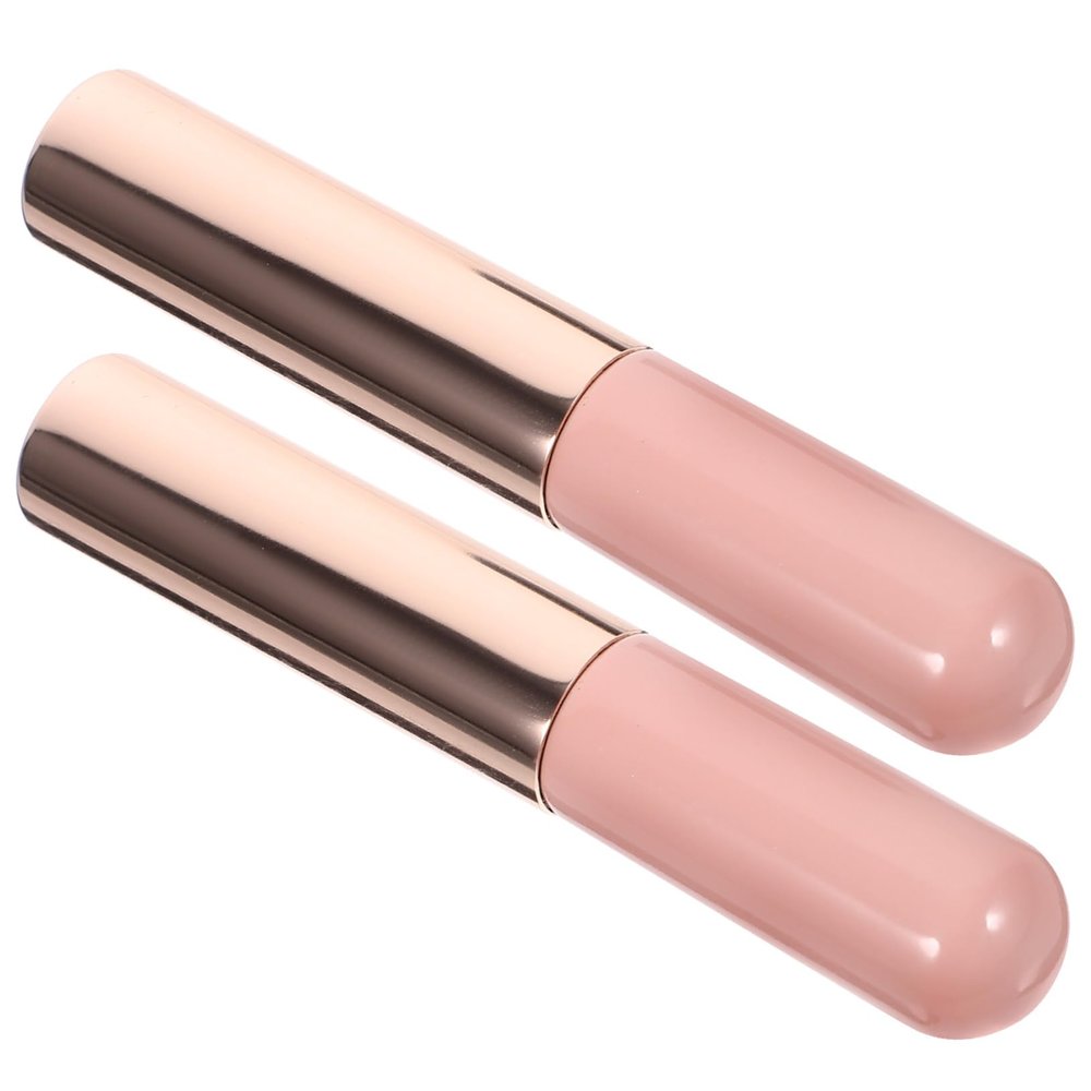 BELLIFFY 2pcs Silicone Lip Brush Head Lipstick Applicator for Makeup Versatile Lip Balm Concealer Tool Portable Dustproof Design