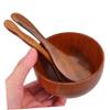 DEARMAMY 3-Piece Wooden Facial Mask Mixing Bowl Set with Spatula and Spoon Natural Skincare Accessories for DIY Face Masks and Home Salon Use view 4